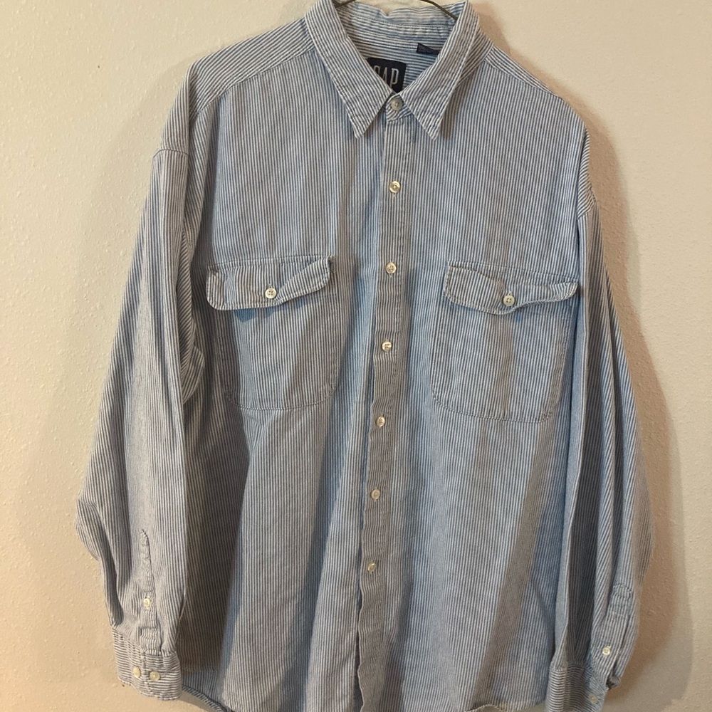 GAP Blue Casual Button Down Shirt Vintage